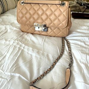 Beige Quilted Pattern Michael Kors Bag